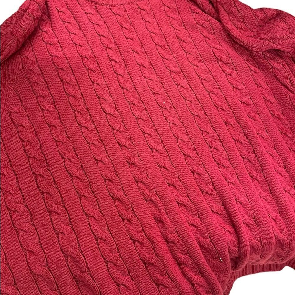 Saddlebred Men's Red Cable Knit Sweater Never worn size XL perfect great gift